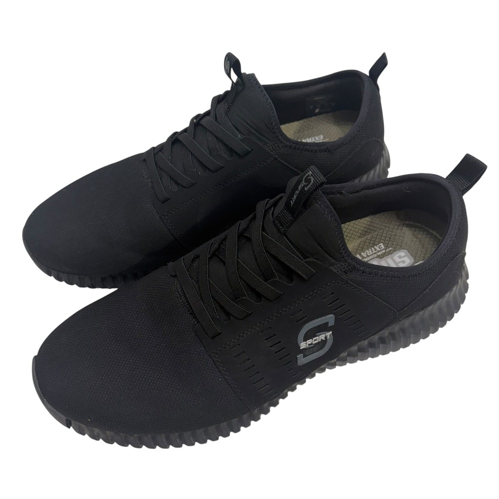 Skechers S Sport Slip-ins Men 13 Extra Wide Fit Black F190-2 Walking Sneakers